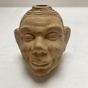 Paddy O'Hair Clay "Smiling Jim" Man's Head Vintage 1960s Chia Style Planter